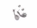 18ct Diamond Drop Cluster Earrings 2.21ct