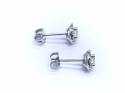 18ct White Gold Diamond Halo Stud Earrings 0.73ct