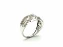 9ct White Gold Diamond Pave Ring