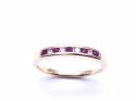 9ct Ruby & Diamond 1/2 Eternity Ring