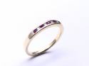 9ct Ruby & Diamond 1/2 Eternity Ring