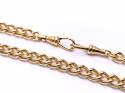 Gold Plated Double Watch Albert Style Chain