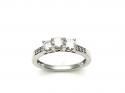 18ct White Gold Diamond 3 Stone Ring