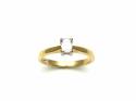 18ct Emerald Cut Diamond Solitaire Ring