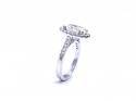 18ct White Gold Diamond Oval Halo Solitaire Ring