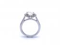 18ct White Gold Diamond Oval Halo Solitaire Ring