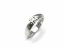 9ct White Gold CZ Band Ring