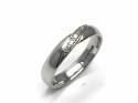 Palladium Diamond Wedding Ring 4mm