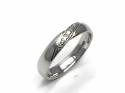 Palladium Diamond Wedding Ring 4mm