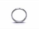 Palladium Diamond Edged Wedding Ring 4mm