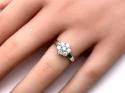 18ct White Gold Diamond Cluster Ring 0.75ct