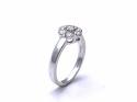 18ct White Gold Diamond Cluster Ring 0.75ct