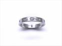 18ct White Gold Diamond Band