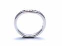 18ct White Gold Diamond Set Wishbone Ring 0.13ct