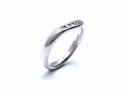 18ct White Gold Diamond Set Wishbone Ring 0.13ct