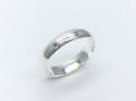 Silver D Shaped Wedding Ring 6mm Z plus 2