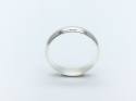 Silver D Shaped Wedding Ring 6mm Z plus 1