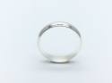 Silver D Shaped Wedding Ring 6mm Z plus 5