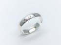 Silver D Shaped Wedding Ring 6mm Z plus 1