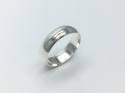 Silver D Shaped Wedding Ring 8mm Z plus 3