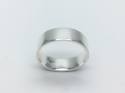 Silver Flat Wedding Ring 8mm Z plus 3