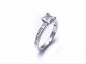 18ct White Gold Diamond Solitaire Ring