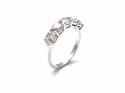 18ct White Gold Diamond 5 Stone Ring 1.62ct