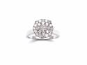 14ct White Gold Diamond Cluster Ring Ap 1.00ct