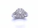 18ct White Gold Diamond Fancy Cluster Ring 0.41ct