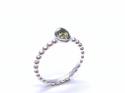 Silver Oval Amber Ball Band Ring