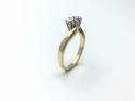 18ct Yellow Gold Diamond 2 Stone Ring