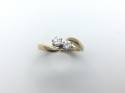 18ct Yellow Gold Diamond 2 Stone Ring