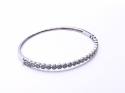 9ct White Gold Diamond Cluster Bangle 1.02ct