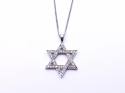 18ct White Gold Diamond Star Of David