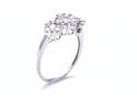 18ct White Gold Diamond Cluster Ring 1.05ct