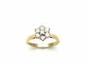 18ct Yellow Gold Diamond Cluster Ring