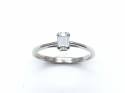 18ct Emerald Cut Diamond Solitaire Ring