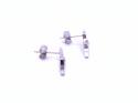 9ct White Gold Diamond Earrings