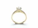 18ct Yellow Gold Diamond Solitaire Ring