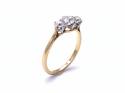 14ct Yellow Gold Diamond 3 Stone Ring