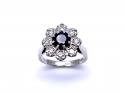 18ct Sapphire & Diamond Cluster Ring