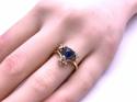 9ct Yellow Gold Sapphire & Diamond Ring