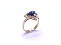 9ct Yellow Gold Sapphire & Diamond Ring