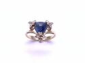 9ct Yellow Gold Sapphire & Diamond Ring