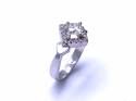 14ct White Gold Diamond Halo Ring