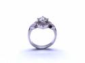 14ct White Gold Diamond Halo Ring