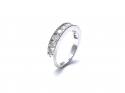 9ct White Gold Diamond Half Eternity Ring