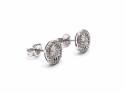 18ct White Gold Diamond Cluster Earrings 0.54ct