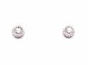 18ct White Gold Diamond Cluster Earrings 0.54ct