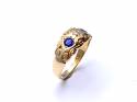 An Old Synthetic Sapphire & Diamond Ring 1911